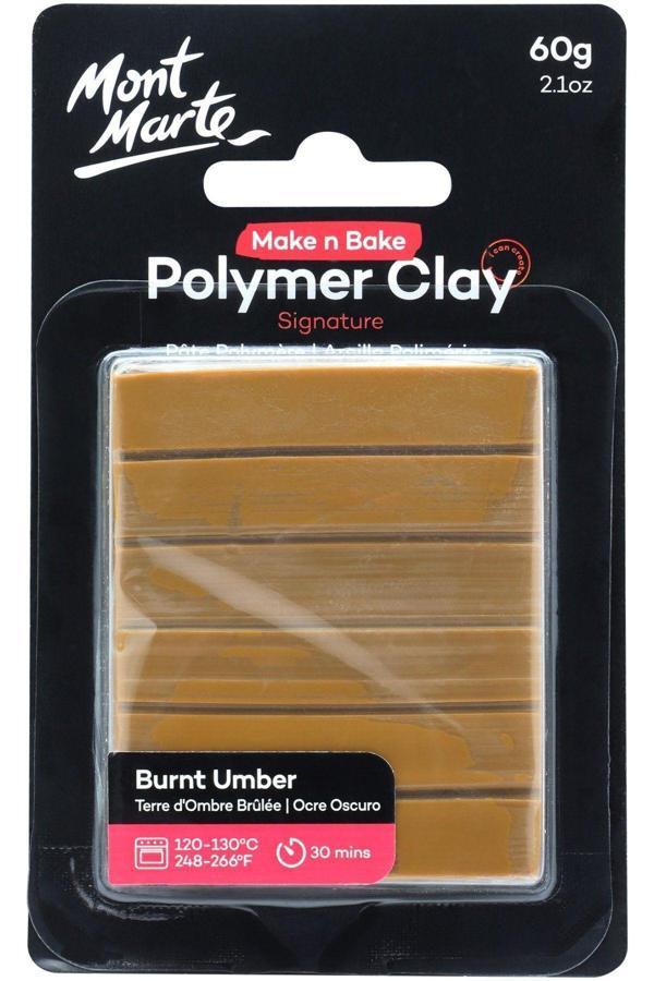 Mont marte MM Make n Bake Polimer Kil Signature 60g - Burnt Umber - Image 1
