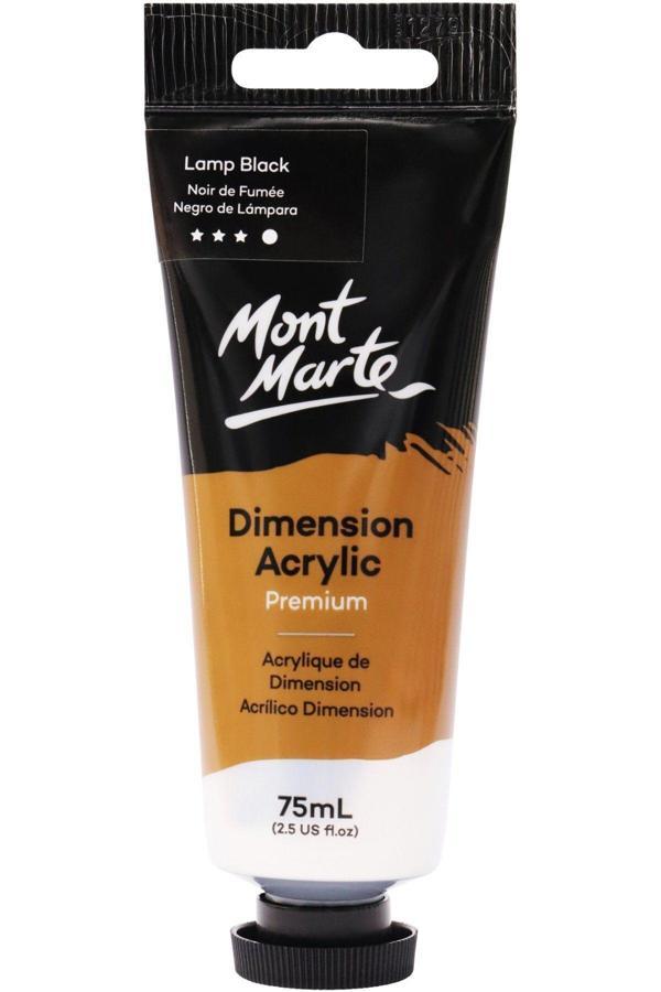 Mont marte MM Premium Dimension Akrilik 75ml - Lamp Black - Image 1