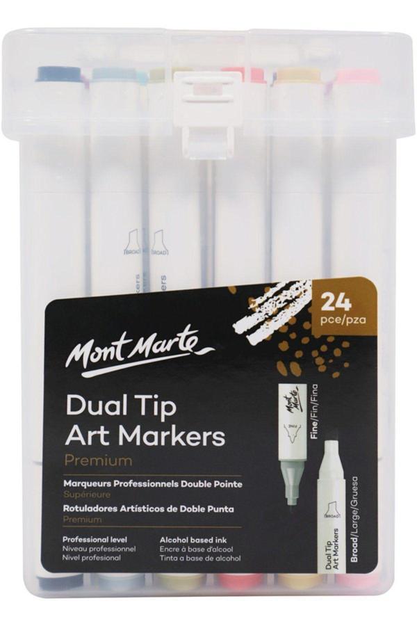 Mont marte MM Premium Kutulu Çift Uçlu Resim Markerleri 24'lü - Image 1