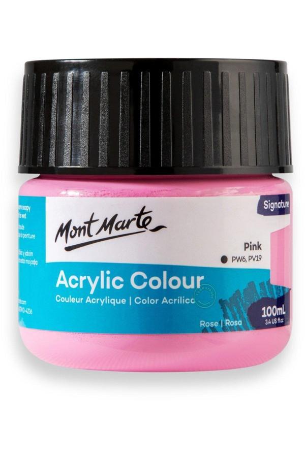 Mont marte MM Akrilik Renkli Boya Signature 100ml - Pink - Image 1