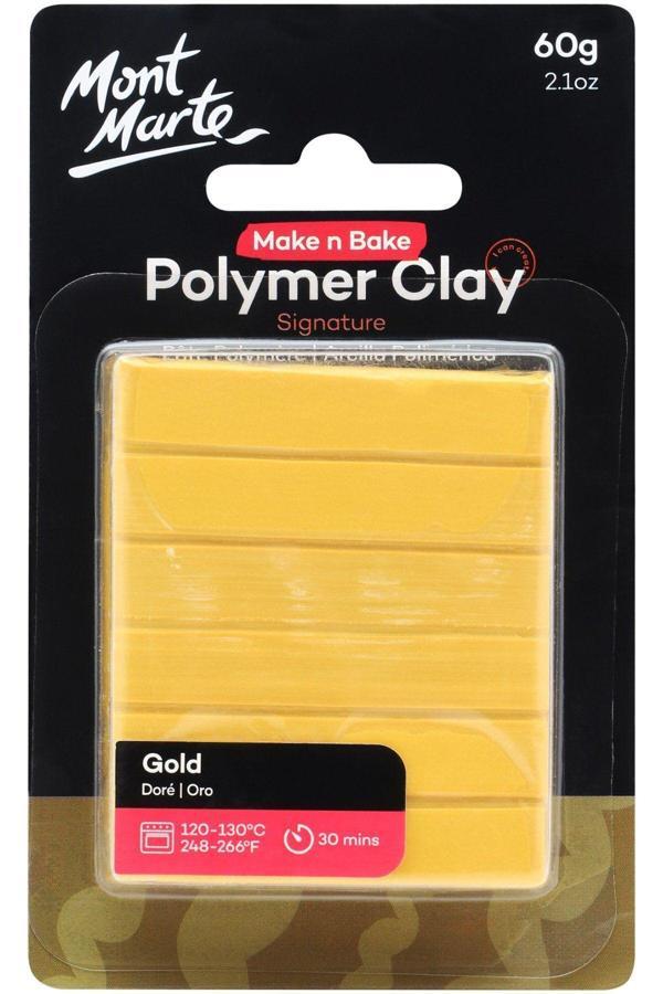 Mont marte MM Make n Bake Polimer Kil Signature 60g - Gold - Image 1