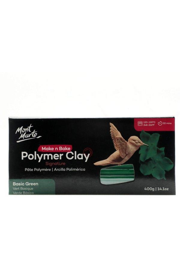 Mont marte MM Make n Bake Polimer Kil Signature 400g - Basic Green - Image 1