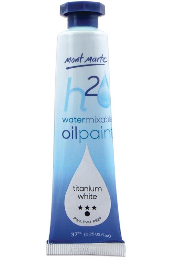 Mont marte MM Suyla Karıştırılabilir Yağlı Boya 37ml - Titanyum White - Image 1
