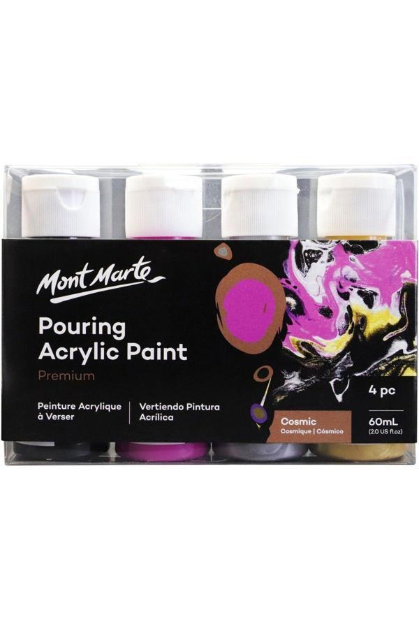 Mont marte MM Dökme Akrilik Boya Seti Premium 4pc x 60ml - Cosmic - Image 1