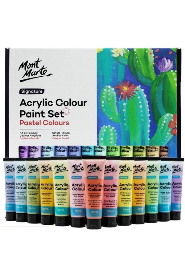 Mont marte MM Akrilik Renkli Pastel Boya Seti 24 x 36ml- Signature - Image 1