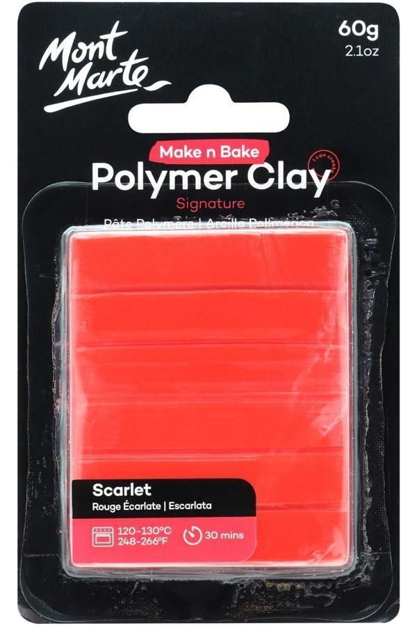 Mont marte MM Make n Bake Polimer Kil Signature 60g - Scarlet - Image 1