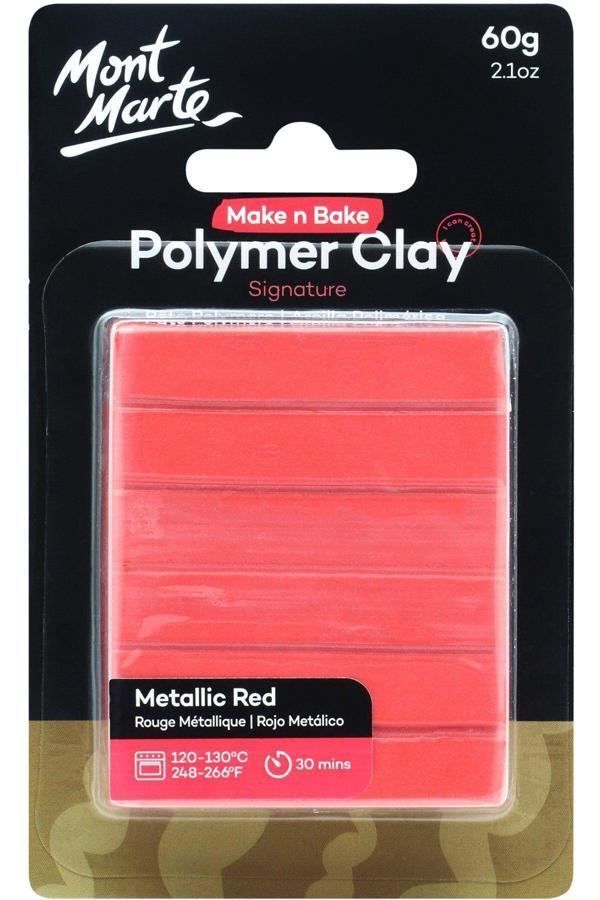 Mont marte MM Make n Bake Polimer Kil Signature 60g - Metallic Red - Image 1