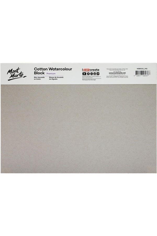 Mont marte MM Pamuklu Suluboya Kağıdı Blok Premium 300gsm A4 12 Sayfa - Image 1