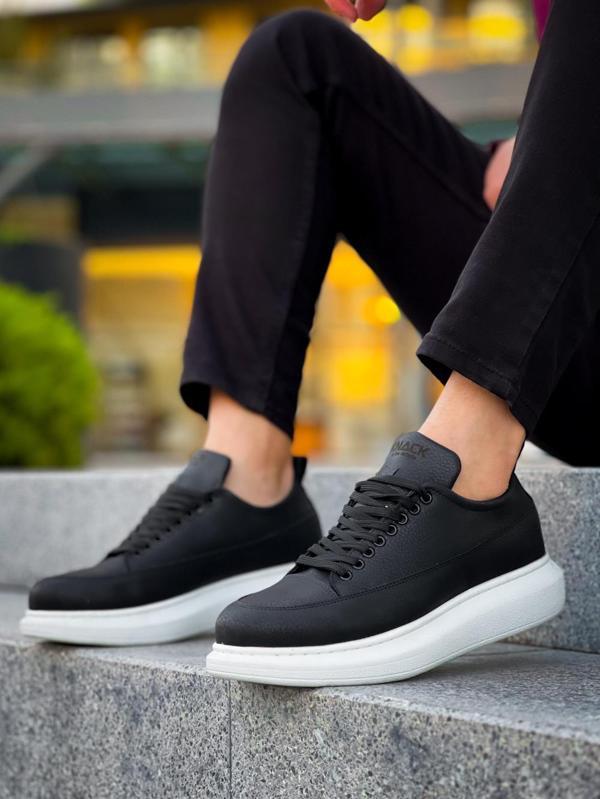 Knack Günlük Ayakkabı 814 Siyah (Beyaz Taban) - Image 1