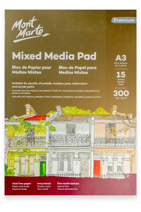 Mont marte MM Karışık Media Ped Premium 300gr A3 15 Sayfa - Image 1