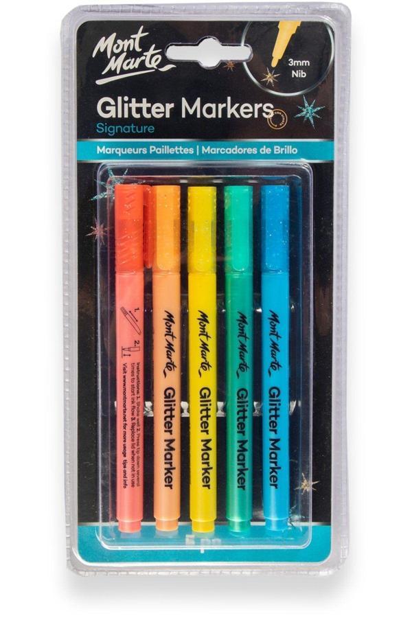 Mont marte MM Parıltılı Markers 5'li Signature - Image 1
