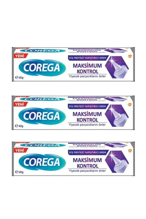 Corega Maksimum Kontrol Diş Protez Yapıştırıcı 3'Lü Paket - Image 1
