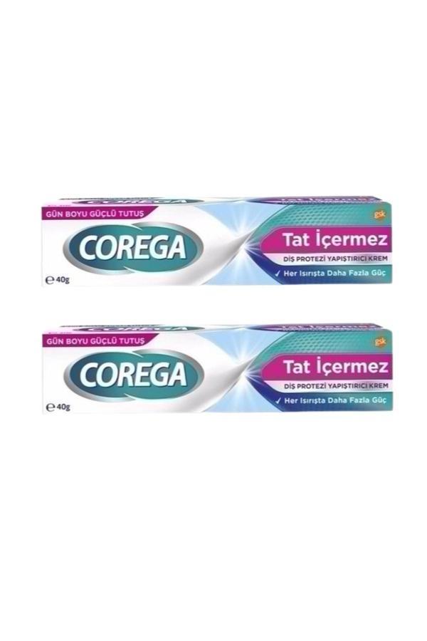 Corega Tat Içermez Diş Protezi Yapıştırıcı Krem 40G (2 Adet) - Image 1