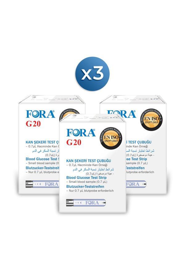 Fora G20 Şeker Diabet Ölçüm 50 Strip X 3Kutu - Image 1