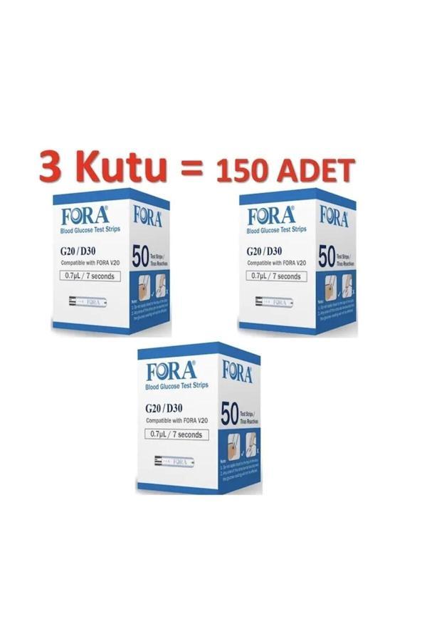 Fora G20 Şeker Ölçüm Strip Çubuğu 3 Kutu 150 Adet - Image 1