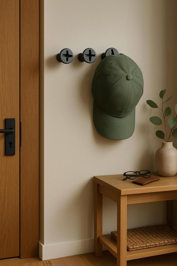 Dropcek Tasarım Dekoratif Vida Askı Modern Genç Odası Antre Giriş Pratik Ev Gereçleri 10 X 8 Cm - Image 1