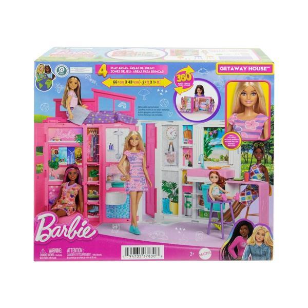 Barbie Portatif Tatil Evi Bebek ve Oyun Seti HRJ77 - Image 1