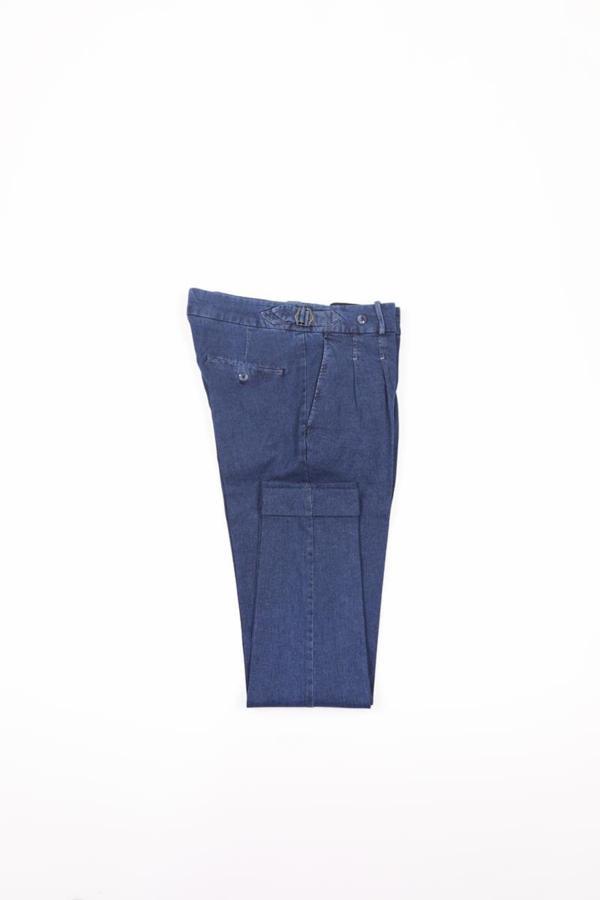 Modern Çift Pile Erkek Pamuklu Jean Pantolon - Duble Paça-KAV2210S - Image 1