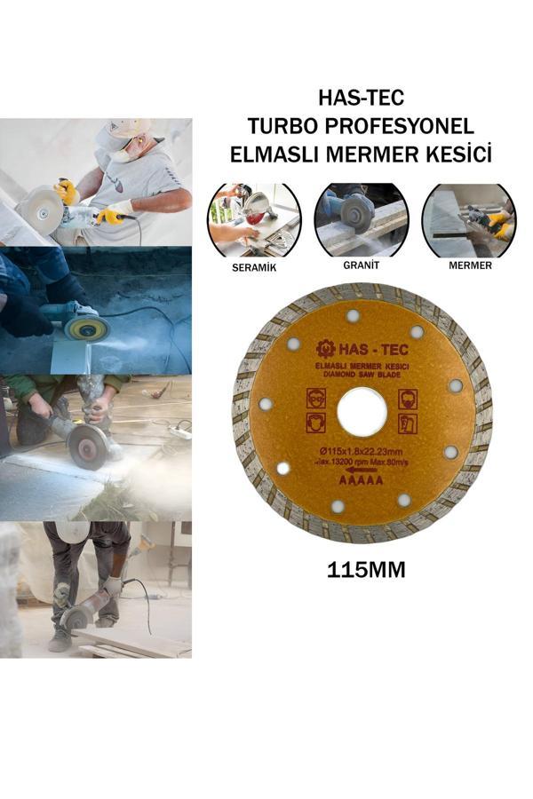 Has-Tec 115 Mm Turbo Profesyonel Elmaslı Mermer Kesici | Seramik, Porselen, Mermer Ve Granit Kesici - Image 1