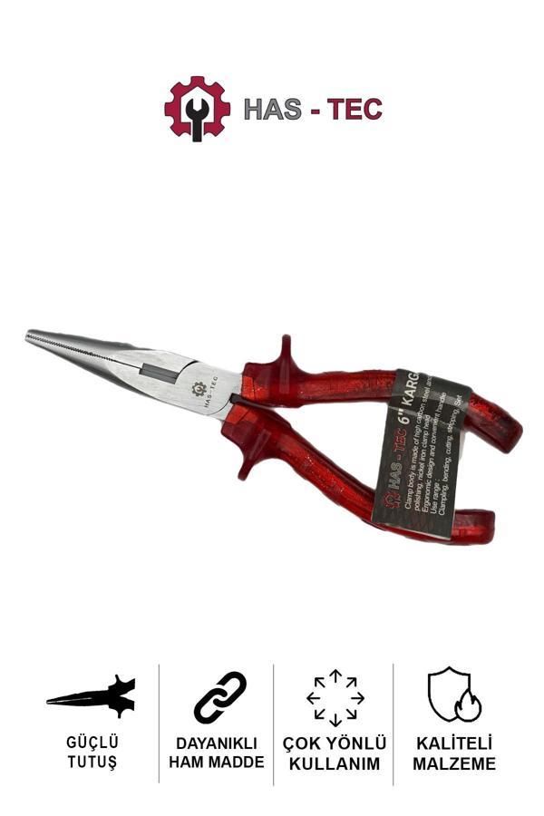 Has-Tec Kargaburun 6" (160Mm) | Şeffaf Plastik Kaplamalı Çelik, İnce Uçlu Ve Hassas Çalışma - Image 1