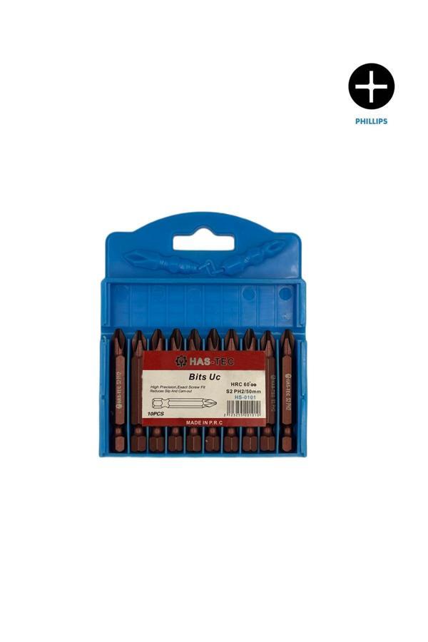 Has-Tec S2 Ph2 Bits Uç – 50 Mm | 10'Lu Yıldız Uç Seti – Vidalama İşlemlerinde Maksimum Dayanıklılık - Image 1