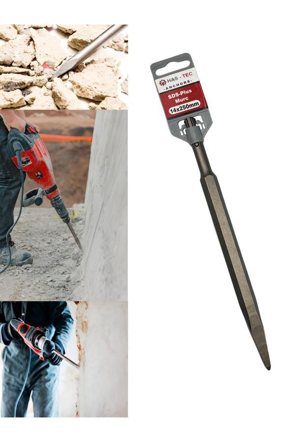 Has-Tec Sds-Plus Murç 14X250 Mm | Kırıcı Delici Uyumlu Beton Kırma Ucu - Image 1