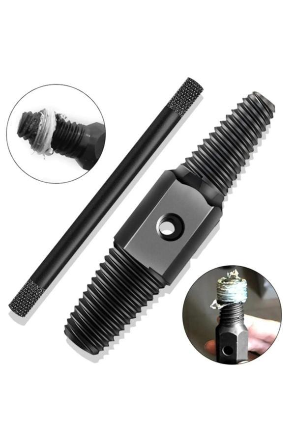 Has-Tec Kırık Vida Cıvata Çıkarma Ve Kör Yuva Temizleme Aparatı | Ters Klavuz Seti – 5 Parça Karbon Uçlu - Image 1