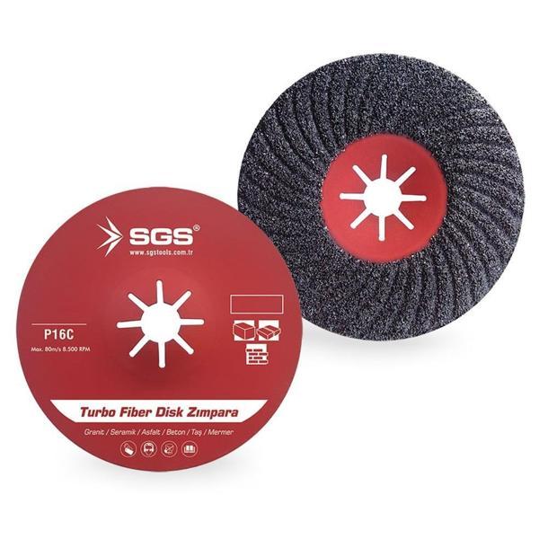 Sgs Turbo Fiber Disk Zımpara 16Kum 180mm - Image 1