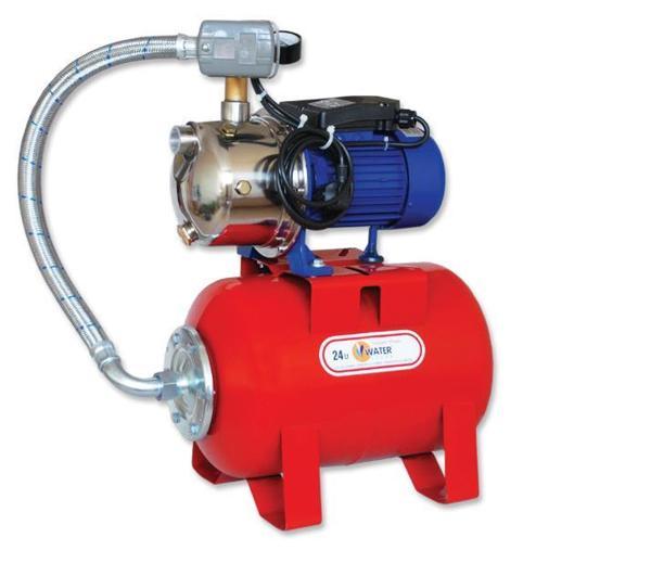 Water Sound STP50/H AUTO 24lt Yatık Tanklı Hidrofor 1Hp - Image 1