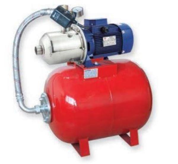 Water Sound DW2-60/075D 24lt Yatık Tanklı Hidrofor 1hp - Image 1