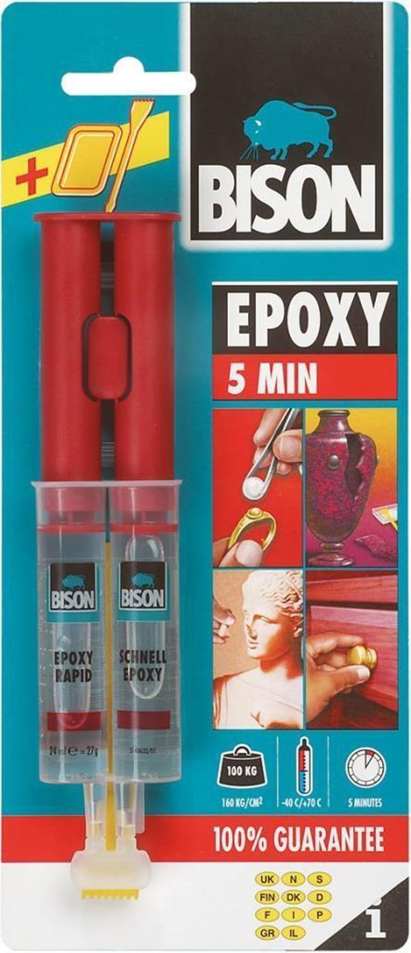 Bison Epoxy Yapıştırıcı 5dk Şırınga 24ml - Image 1