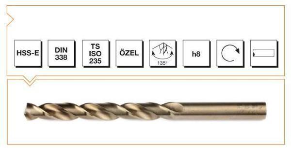 Mte Silindirik Saplı Krom Matkap Ucu - Altın Seri  2.5mm - Image 1