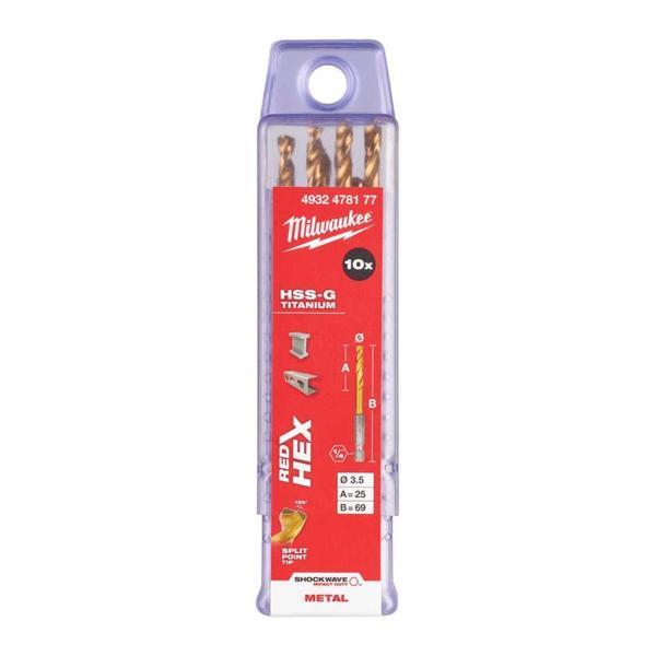 Milwaukee HSS-G Krom Matkap Ucu 10'lu 2,5x57mm - 10lu - Image 1