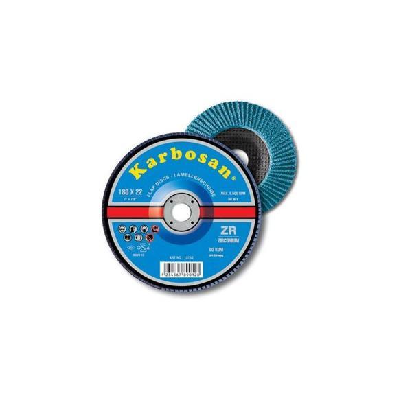 Karbosan Zirkonyum Flap Disk Zımpara 115mm 120 - Image 1