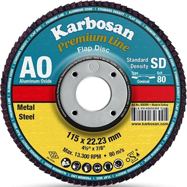 Karbosan Alüminyum Oksit Flap Disk Zımpara 180mm 80 - Image 1