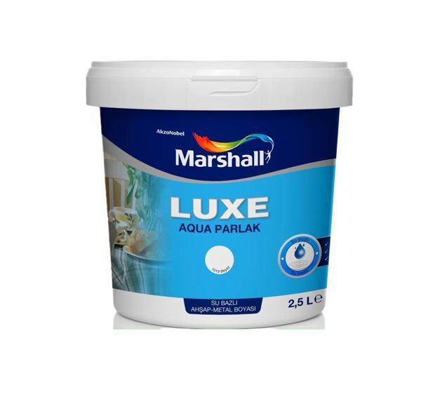 Marshall Luxe Aqua Parlak Su Bazlı Yağlı Boya Beyaz  2.5lt - Image 1