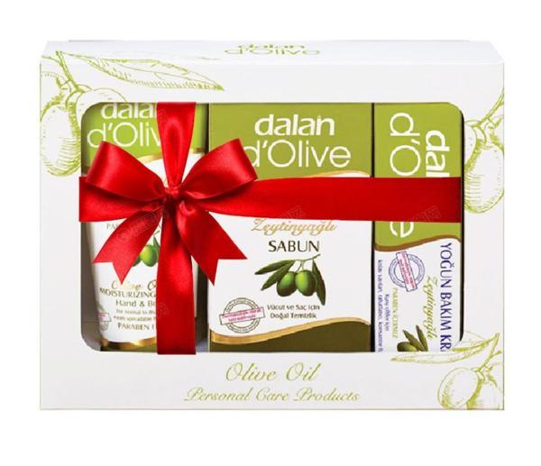 Dalan dOlive Zeytinyağlı El ve Vücut Bakım Seti - 100 G Sabun+ 20 Ml Yoğun Krem + 75 Ml Krem - Image 1