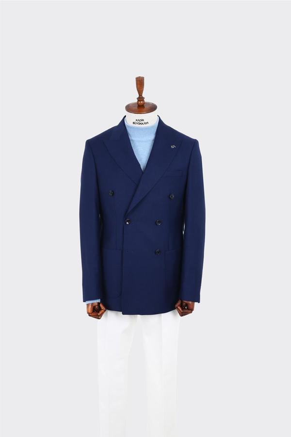Klasik Kruvaze Erkek Ceket-KAW5241W - Image 1