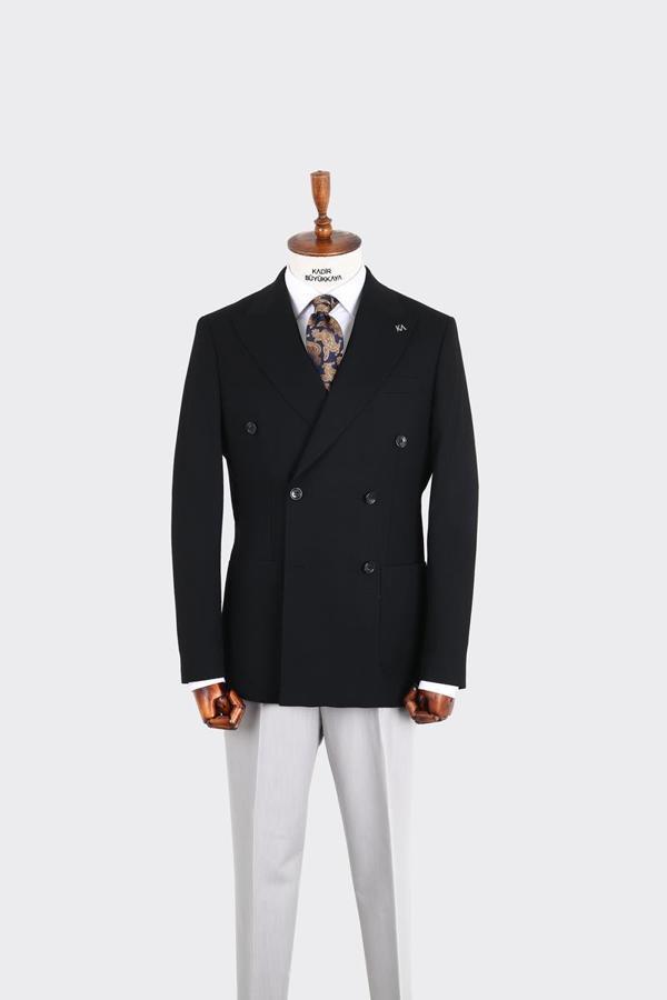 Prestijli Erkek Kruvaze Ceket-KAW5248W - Image 1