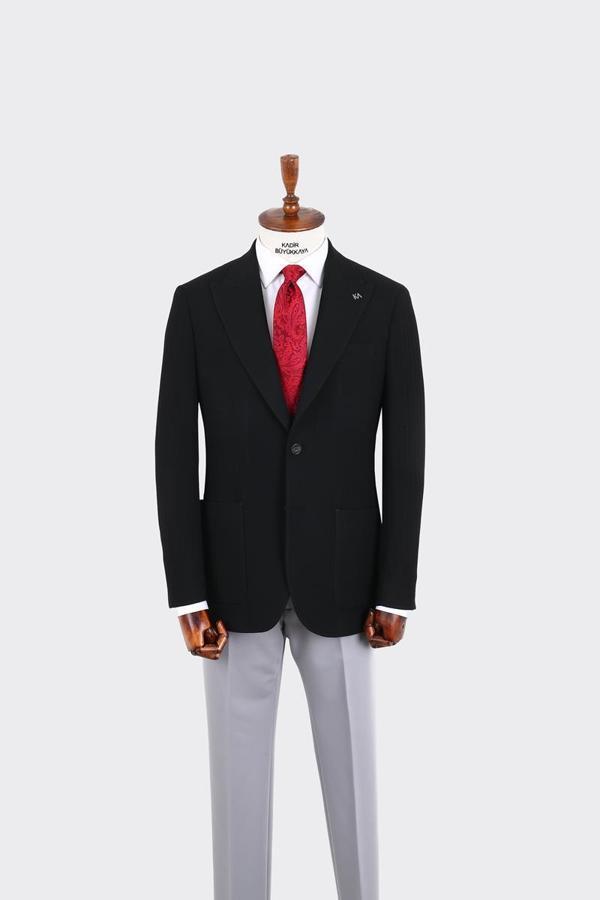 Kırlangıç Yaka Erkek Ceket-KAX5526S - Image 1