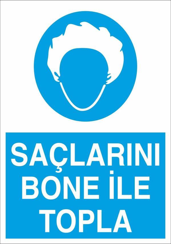 Technopa Saçlarını Bone İle Topla Uyarı Levhası - Image 1
