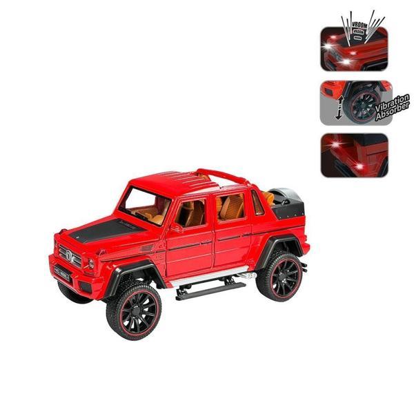 Vardem Çek Bırak 1:22 Sesli ve Işıklı Jeep Kırmızı - Image 1
