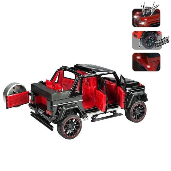 Vardem Çek Bırak 1:22 Sesli ve Işıklı Jeep Siyah - Image 1
