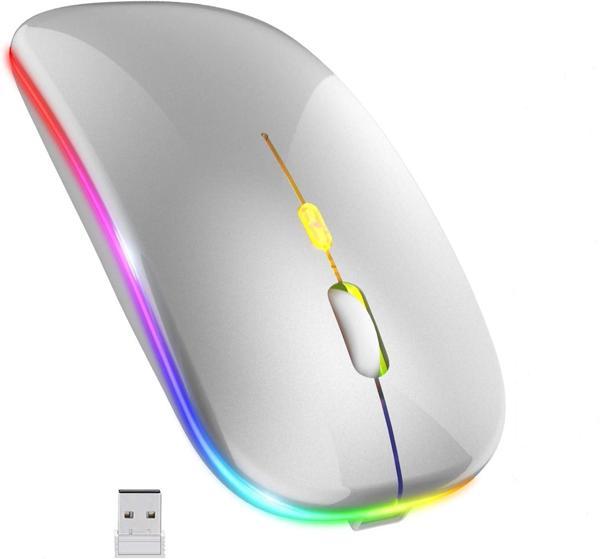 Blic Bwm6 Gri RGB Şarjlı Kablosuz 1600DPI Işıklı Kablosuz Sessiz Mouse - Image 1