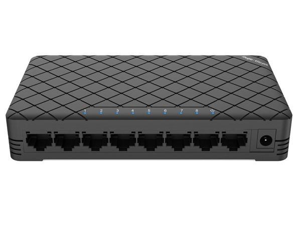 Ruijie Reyee RG-ES08 8 Port 10/100 Fast Ethernet Tak Çalıştır Switch Plastik Kasa - Image 1