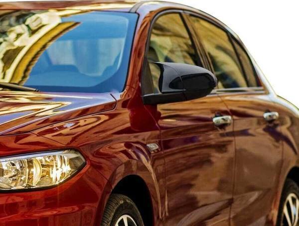 Fiat Egea Uyumlu 2015 Sonrası Sedan Yarasa Ayna Kapağı (Parlak Siyah) - Image 1