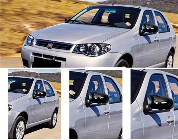 Fiat Palio Uyumlu 2010-2012 Yarasa Ayna Kapağı (Parlak Siyah) - Image 1