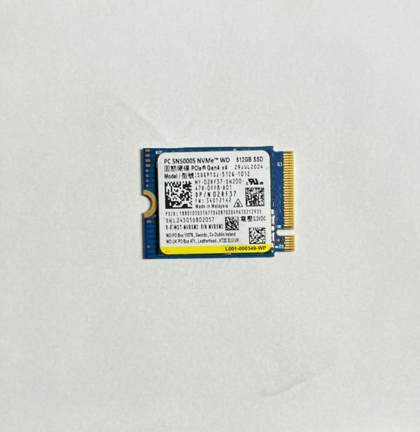 WESTERN DIGITAL PC SN5000S NVME SSD 512GB M.2 2230 SDEPTSJ-512G - Image 1