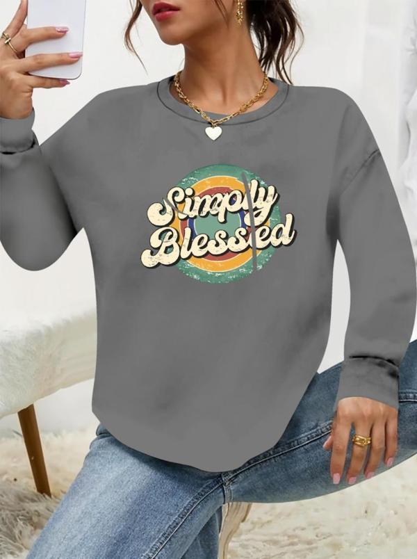 Kadın Uzun Kollu Bisiklet Yaka Viskon Iki Iplik Bluz - Image 1