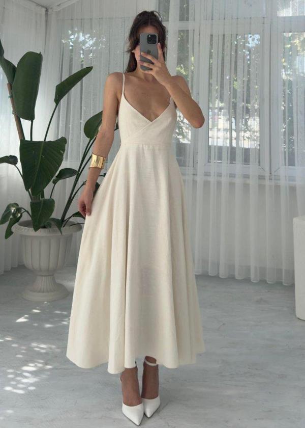 7073 ELBİSE-BEJ - Image 1